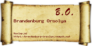 Brandenburg Orsolya névjegykártya